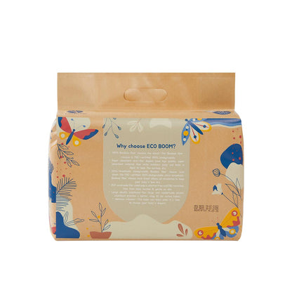 ECOBOOM- Pañal Ecológico de BAMBÚ Eco Boom. 70% Biodegradable, Hipoalergénico (TALLA 3/M, 6-10KG, PACK DE 4 BOLSAS, TOTAL 128 PAÑALES)