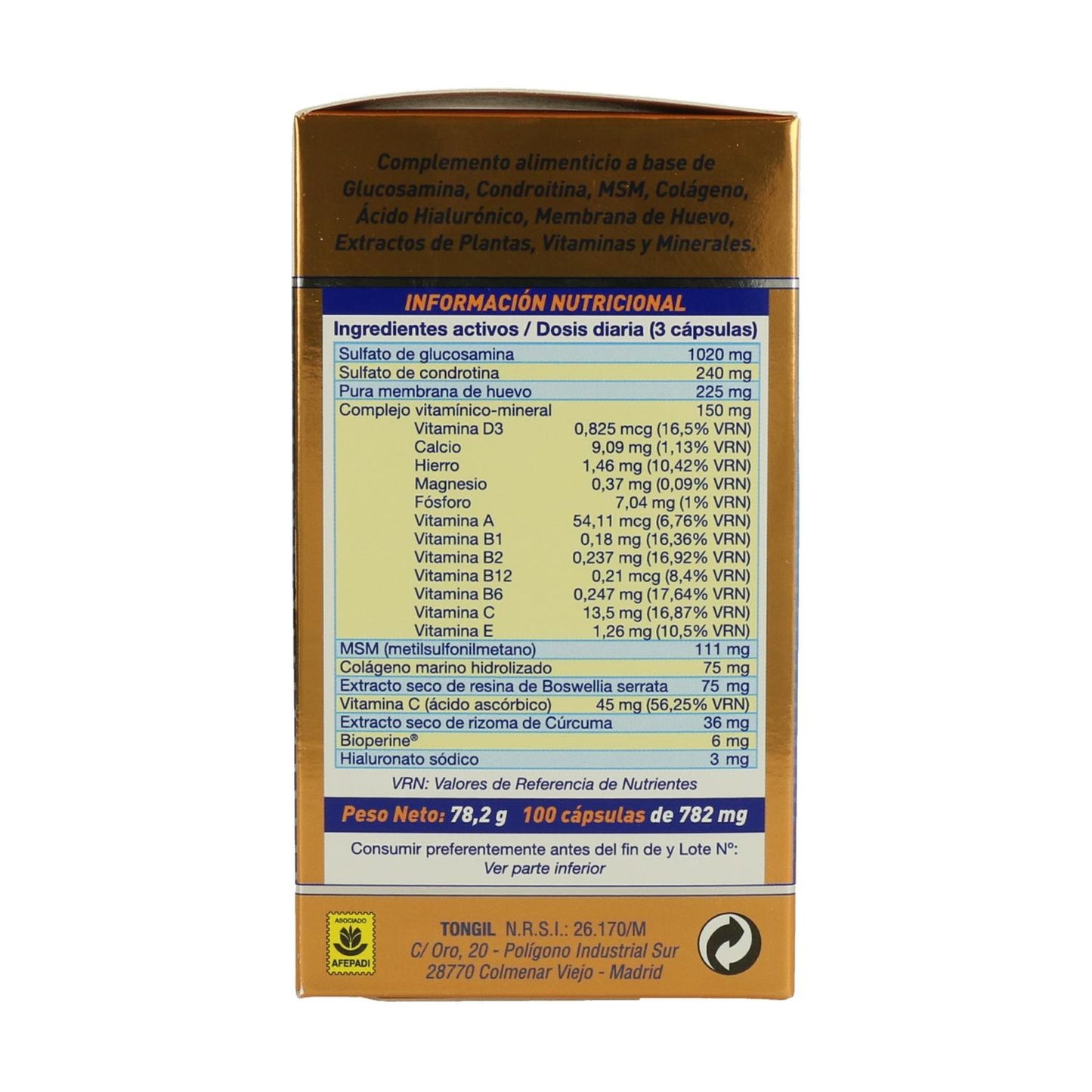 Nivelflex 100 Caps De Tongil 782 Mg