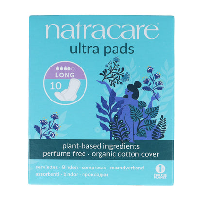 Compresas largas con alas bio Natracare 10 Uds