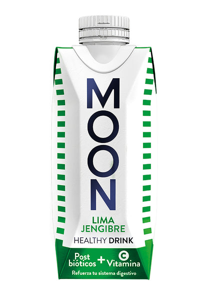 Healthy Drink Lima y Jengibre Bio con Post-bióticos y Vitamina C MOONDRIKS 330 ml
