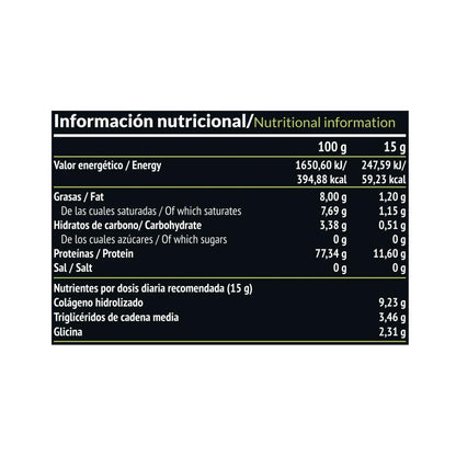 Elixir: Colágeno + Aceite TCM, 450 g Paleobull Elixir Neutro 450 g