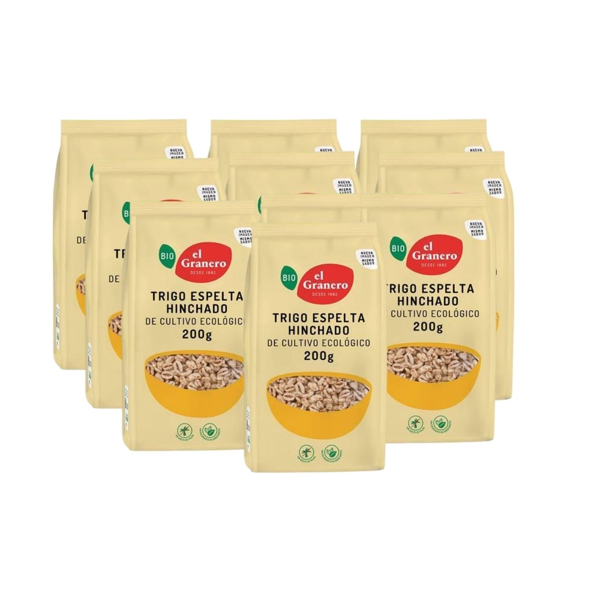 Pack 10x Espelta Hinchada Bio El Granero, 200 g