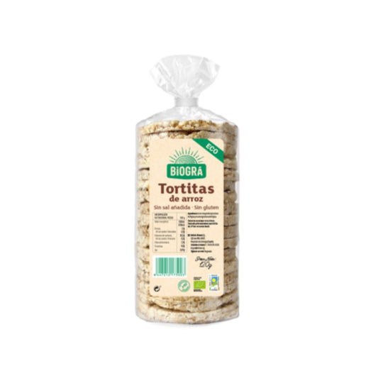Tortitas de arroz Sin sal añadida sin gluten Biogra 120g