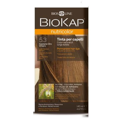 Tinte Castaño Claro Dorado Dye 5.3 Biokap 140 ml