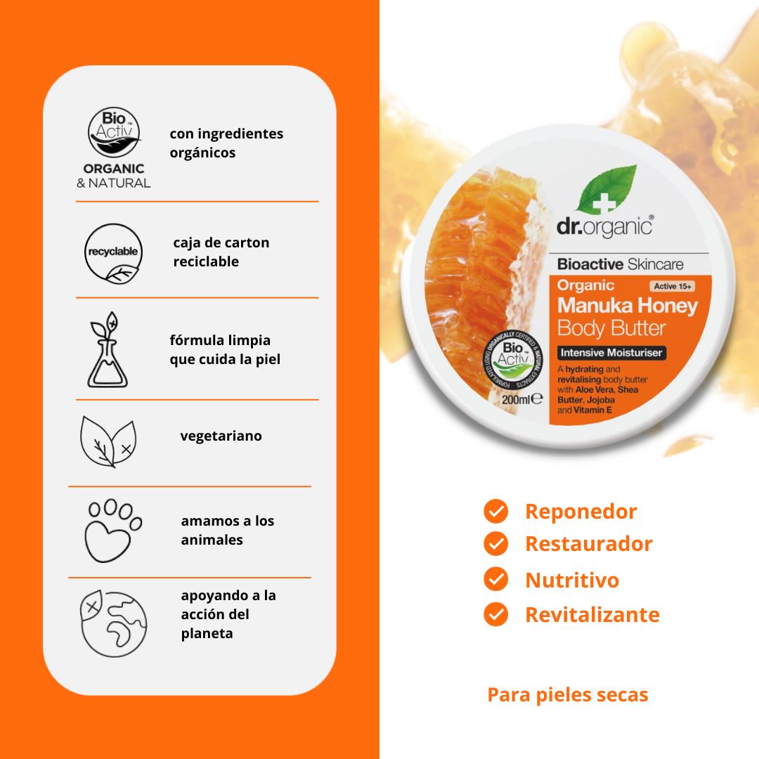 Crema corporal Miel de Manuka Dr. Organic, 200ml