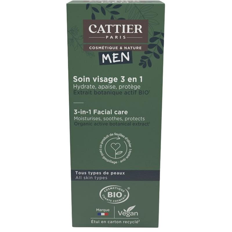 Cuidado facial 3 en 1 hombre Cattier 50 ml
