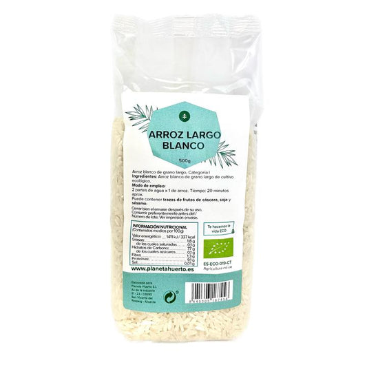 Arroz Largo blanco ECO Planeta Huerto 500 g