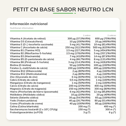 Información nutricional
