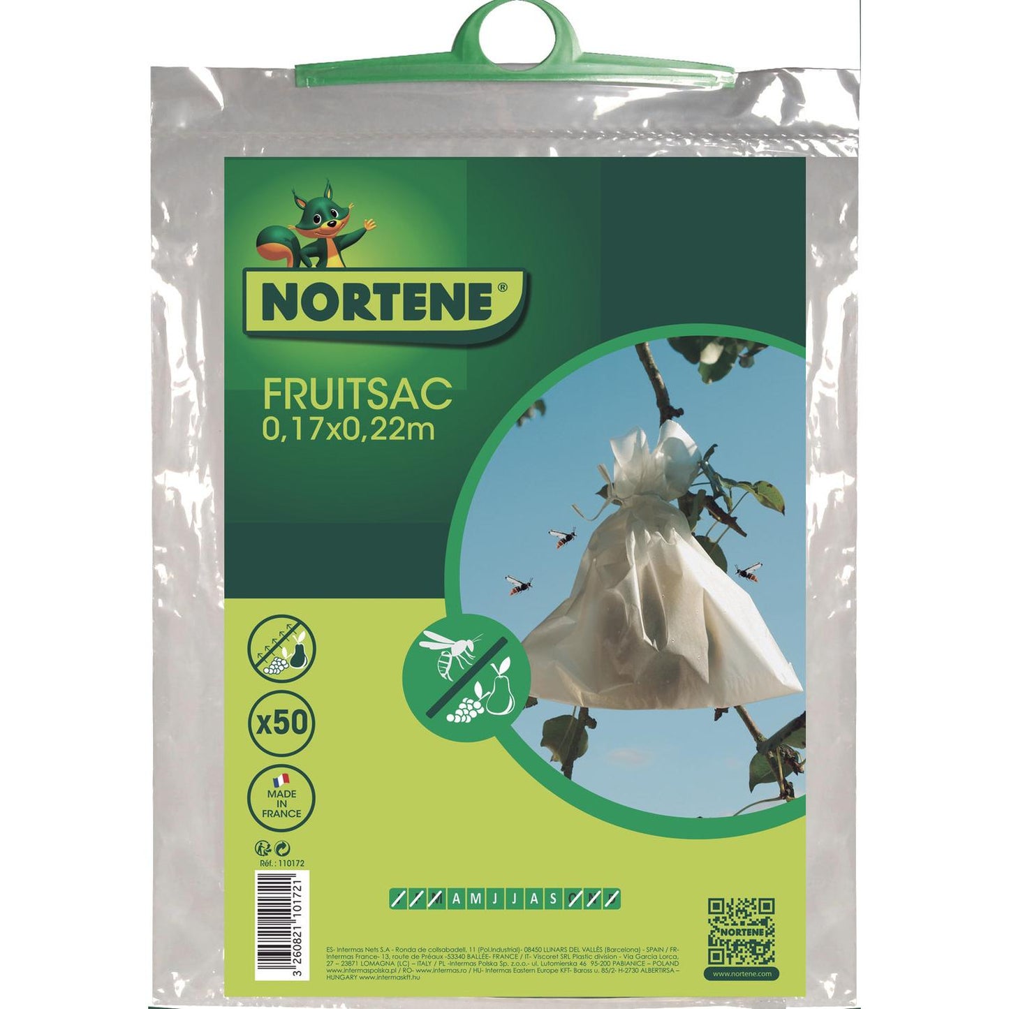 Fundas protectoras para frutos Fruitsac Nortene 50 ud 20 x 30 cm.