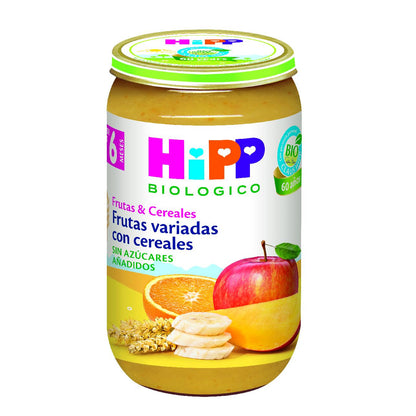 Pack x 3 Tarrito de frutas variadas con cereales bio +6 meses HiPP 190 g