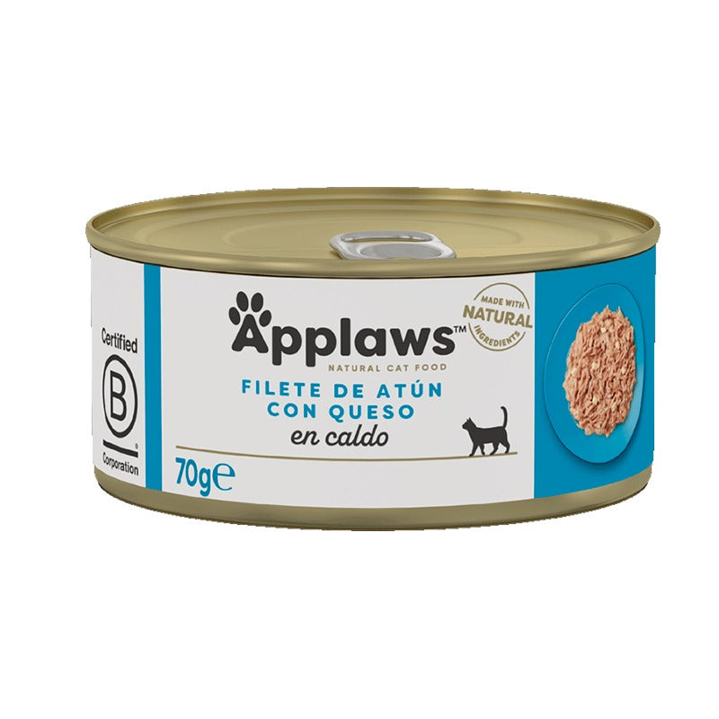 Applaws Cat Lata Atún con queso 70g Comida húmeda para gatos natural grain free