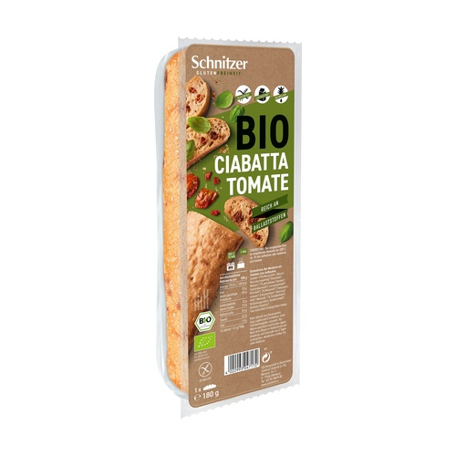Pan ciabatta con tomate sin gluten schnitzer 180 g