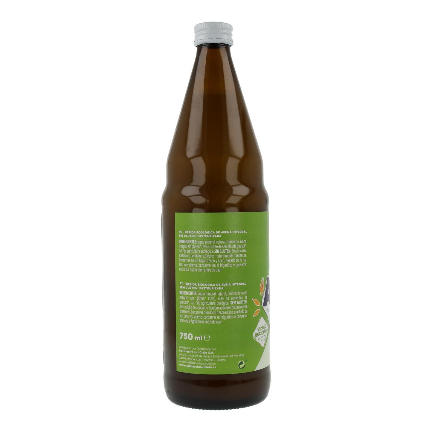 Pack 6 x Bebida de Avena sin Gluten La Finestra Sul Cielo Vidrio reciclado 750 ml