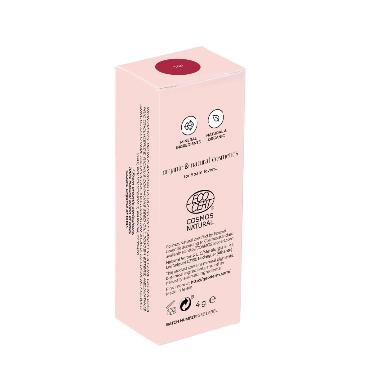 Lipstick Iris/Rojo Fucsia (Natural) Geoderm 4 g