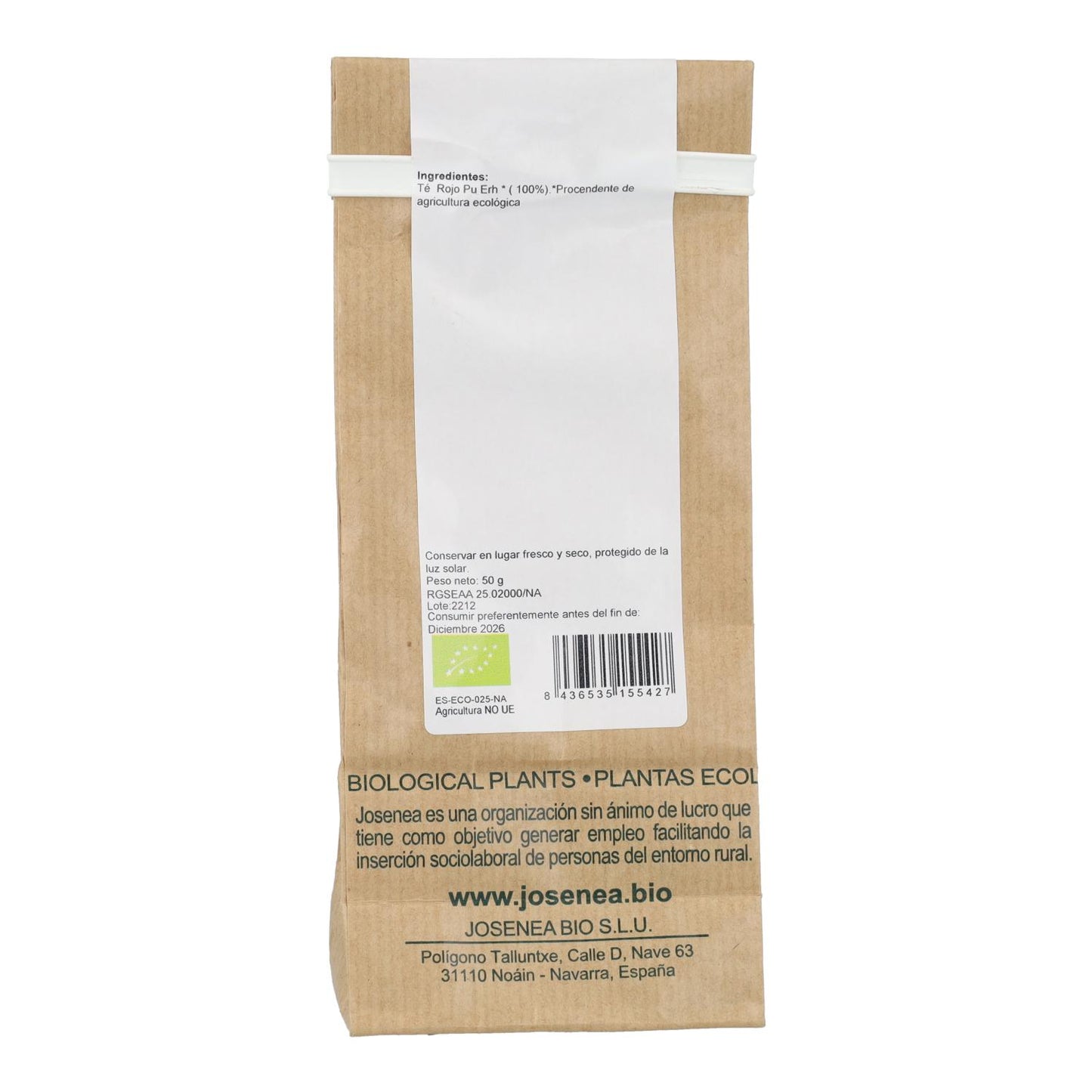 Te Rojo Bio Granel 50 Gr  Josenea
