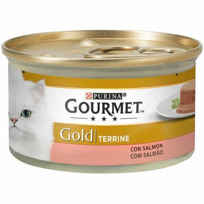 Pack 24 x GOURMET GOLD Tarrina Comp Salmon Comida húmeda 85g
