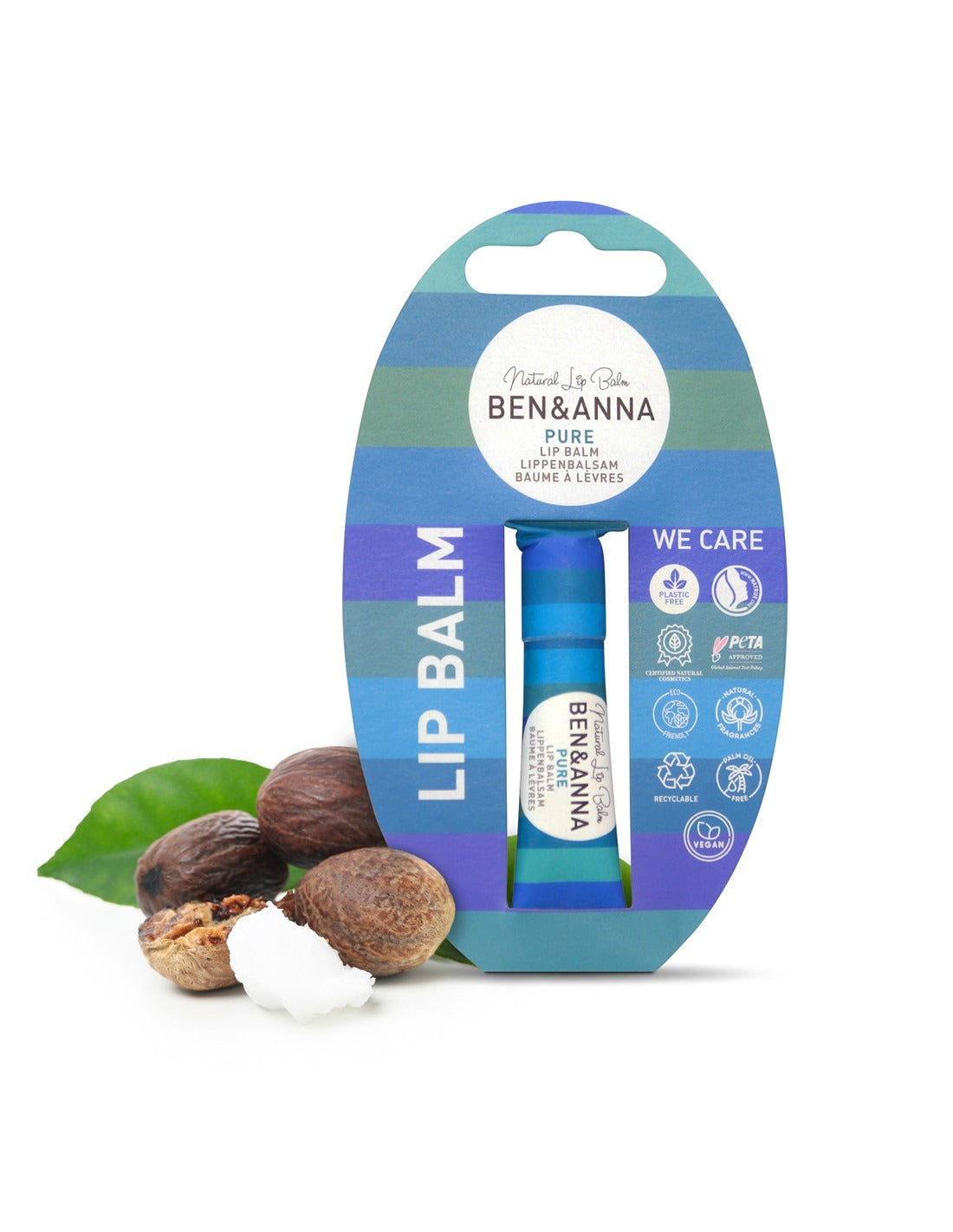 Bálsamo labial ecológico pure (neutro) cero residuos Ben&Anna 6g