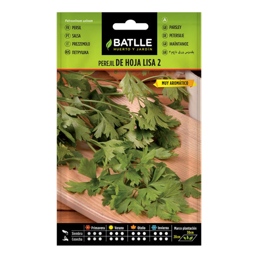 Semillas de  Perejil Común de hoja lisa 2, 25g
