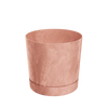 Maceta Pure cemento plato integrado terracota D13x13