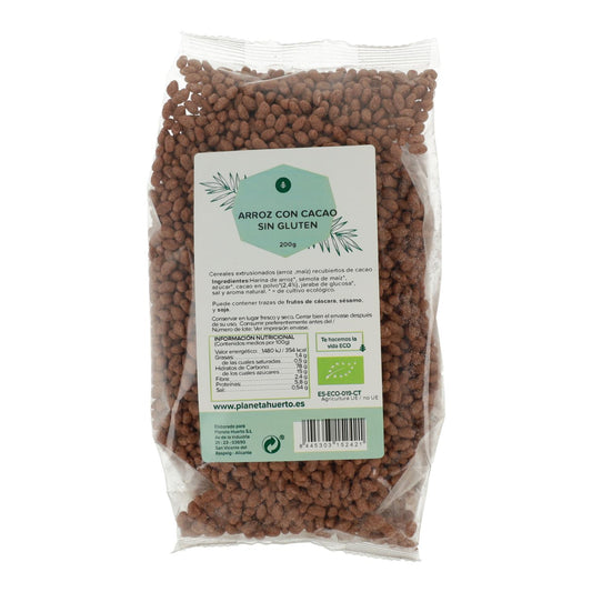 Arroz inflado con cacao Sin Gluten ECO Planeta Huerto 200 g