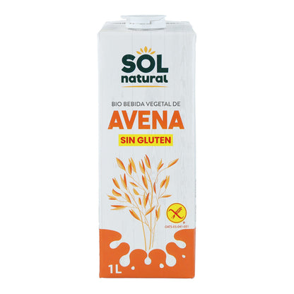 Pack 4x Bebida Avena Sin Gluten Bio Sol Natural 1 L