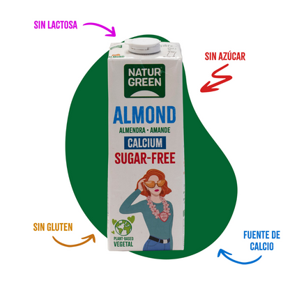 Bebida vegetal Almond sin azúcar calcio NaturGreen 1 litro