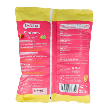 Smilitos Gusanitos de Fresa y Platano ECO Smileat 25gr