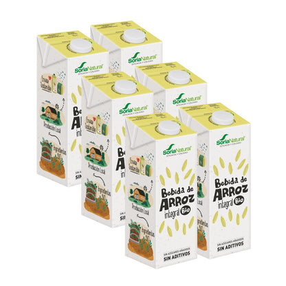 Pack 6 x  Bebida de Arroz Integral Soria Natural 1 L