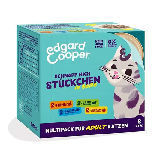 Multipack 8x85g Trocitos en salsa Comida Húmeda Edgard & Cooper