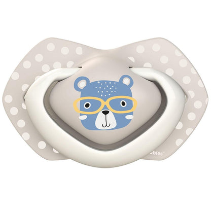 Pack chupetes silicona Bonjour Paris azul Canpol Babies (2 ud.) +18 meses