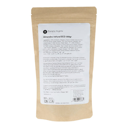 Almendra natural con piel ECO Planeta Huerto 250 g