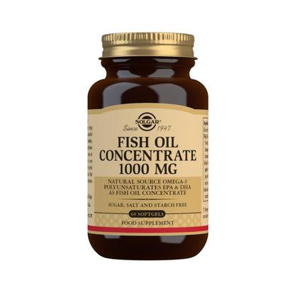 Aceite de pescado concentrado Solgar 60 cápsulas
