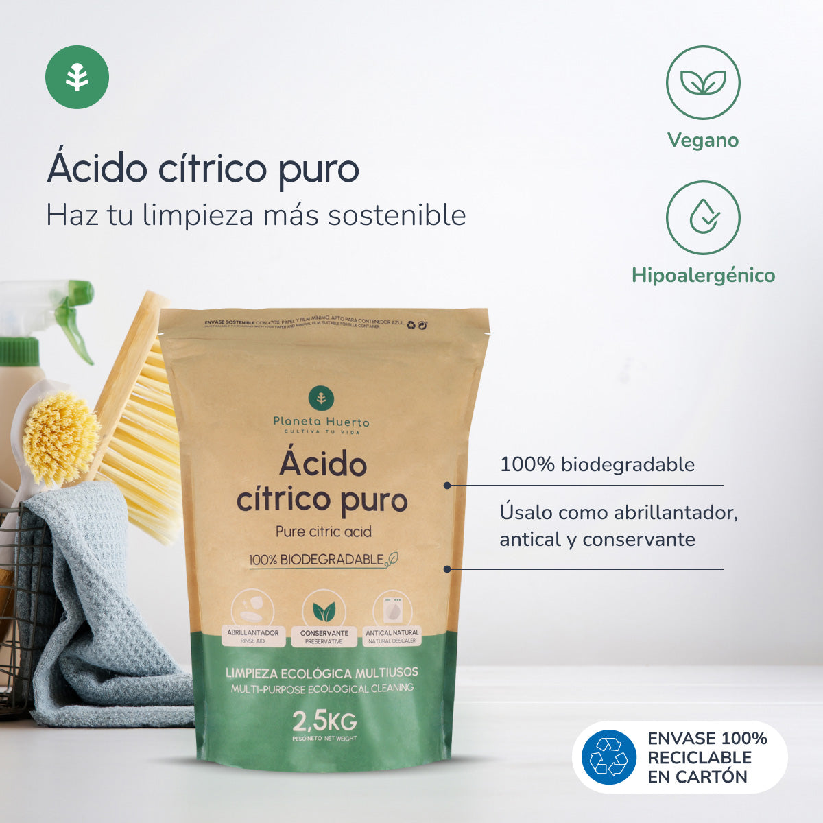 Ácido cítrico Planeta Huerto 2,5 Kg