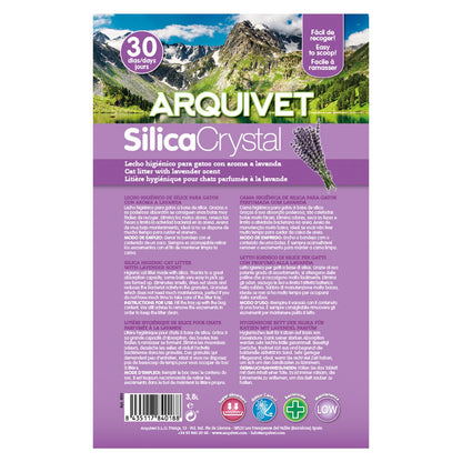 Arena de SilicaCrystal con Perfume de Lavanda Arquivet 3,8 L