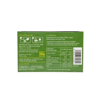TÉ verde con menta bio  Tierra Madre 36 g