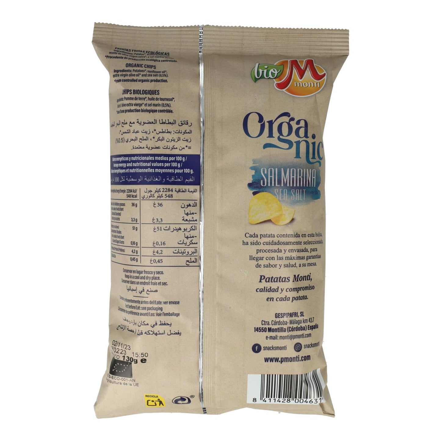 Patatas Fritas Bio Monti 130 g