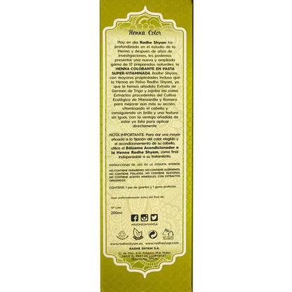 Henna En Pasta Neutro 200 Ml Radhe