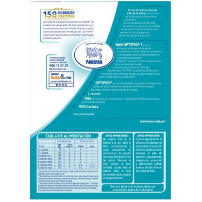 Nan Optipro 1 Leche de inicio desde el primer día Nestlé 1200 g