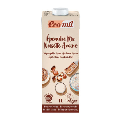 Bebida Espelta, Avellana y Avena Bio Ecomil 1L