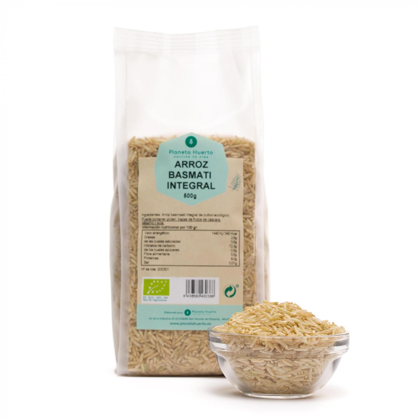 Arroz Basmati integral ECO Planeta Huerto 500 g