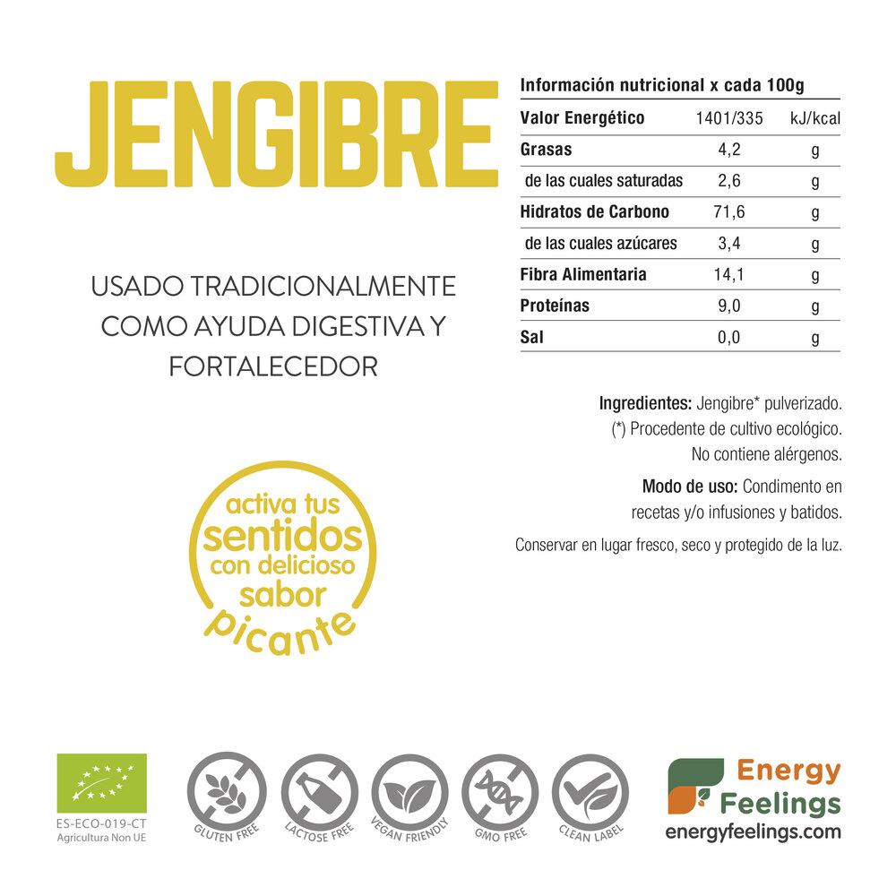 Jengibre ECO en polvo Energy Feelings 200 g