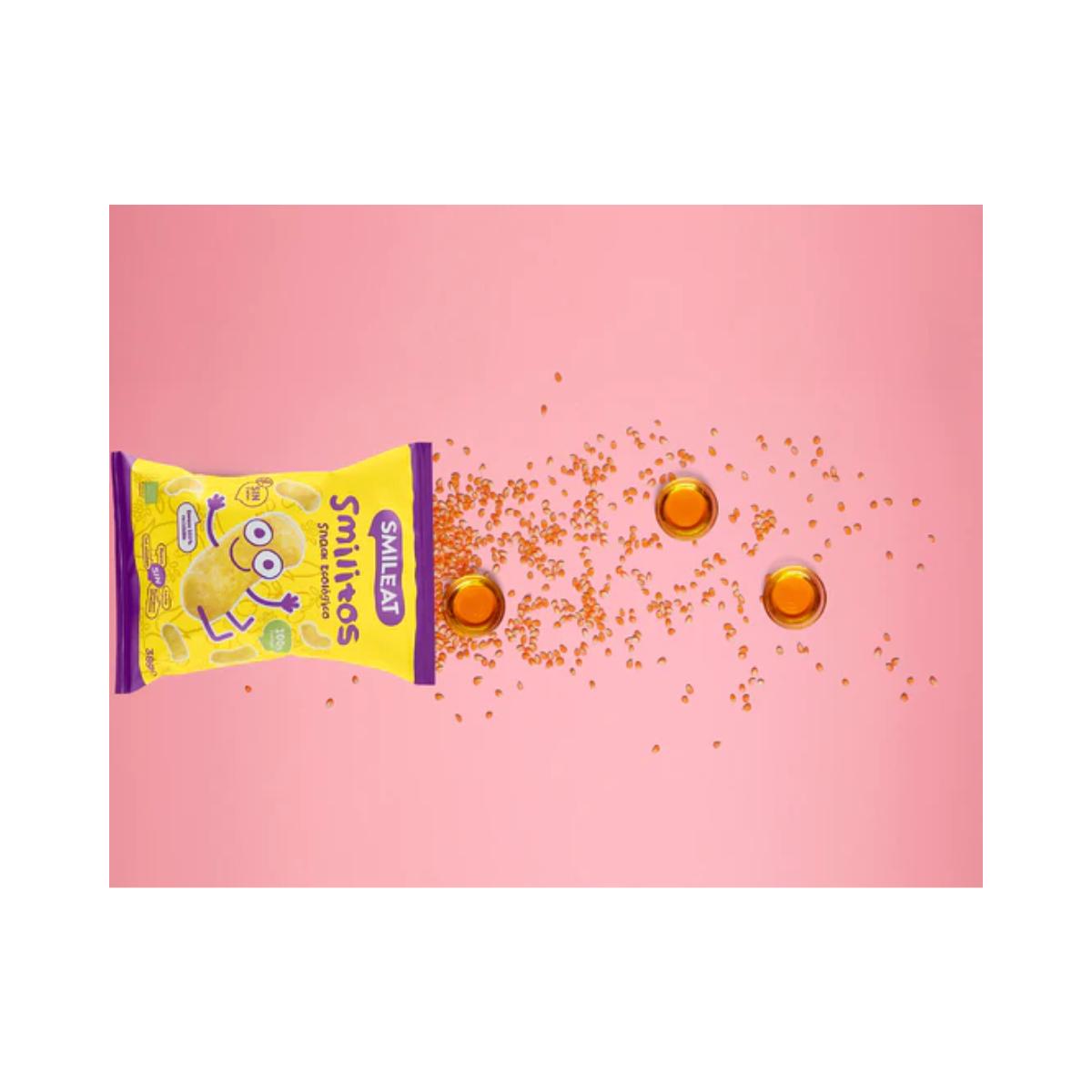 PROMO 3x Smilitos, gusanitos de maíz ecológico Smileat, 38 g