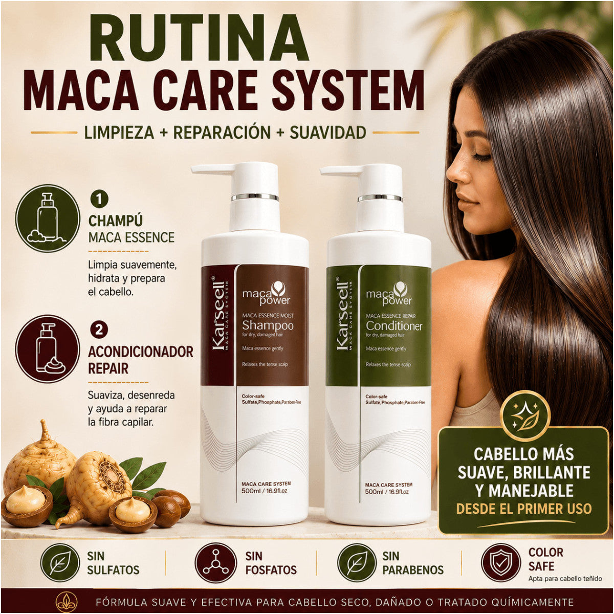 Acondicionador Maca Essence Karseell 500 ml