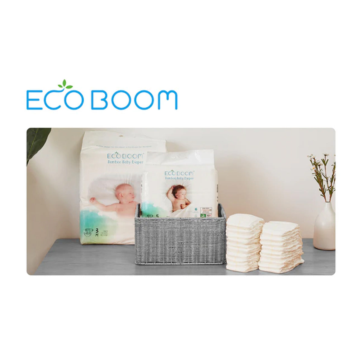 Pañal de Bambú Pure Premium ECO BOOM T2/S (3 a 8 Kg) 36 uds