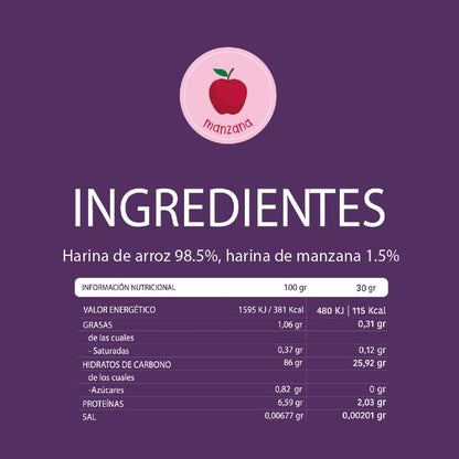Snack ecológico para bebé +6 meses Biscotes Arroz y Manzana