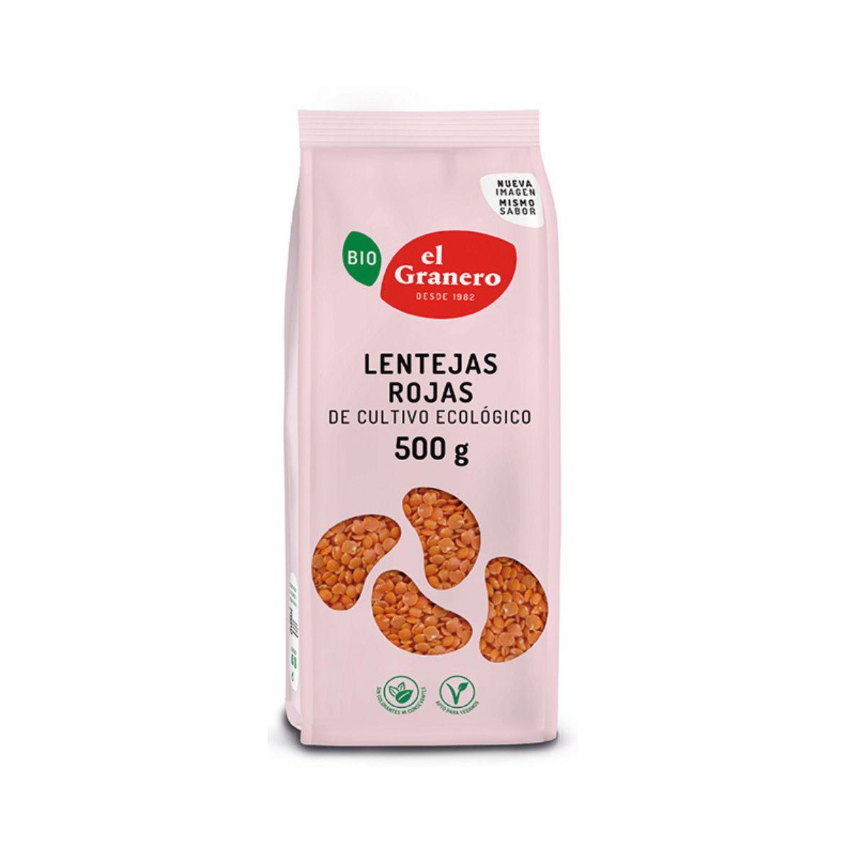 Lentejas Rojas BIO El Granero, 500 g