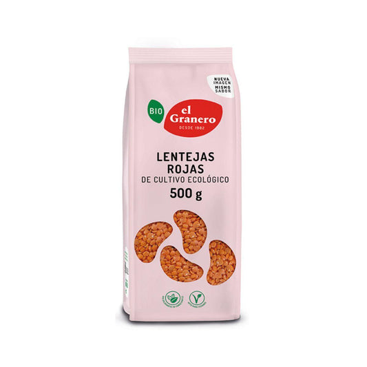 Lentejas Rojas BIO El Granero, 500 g