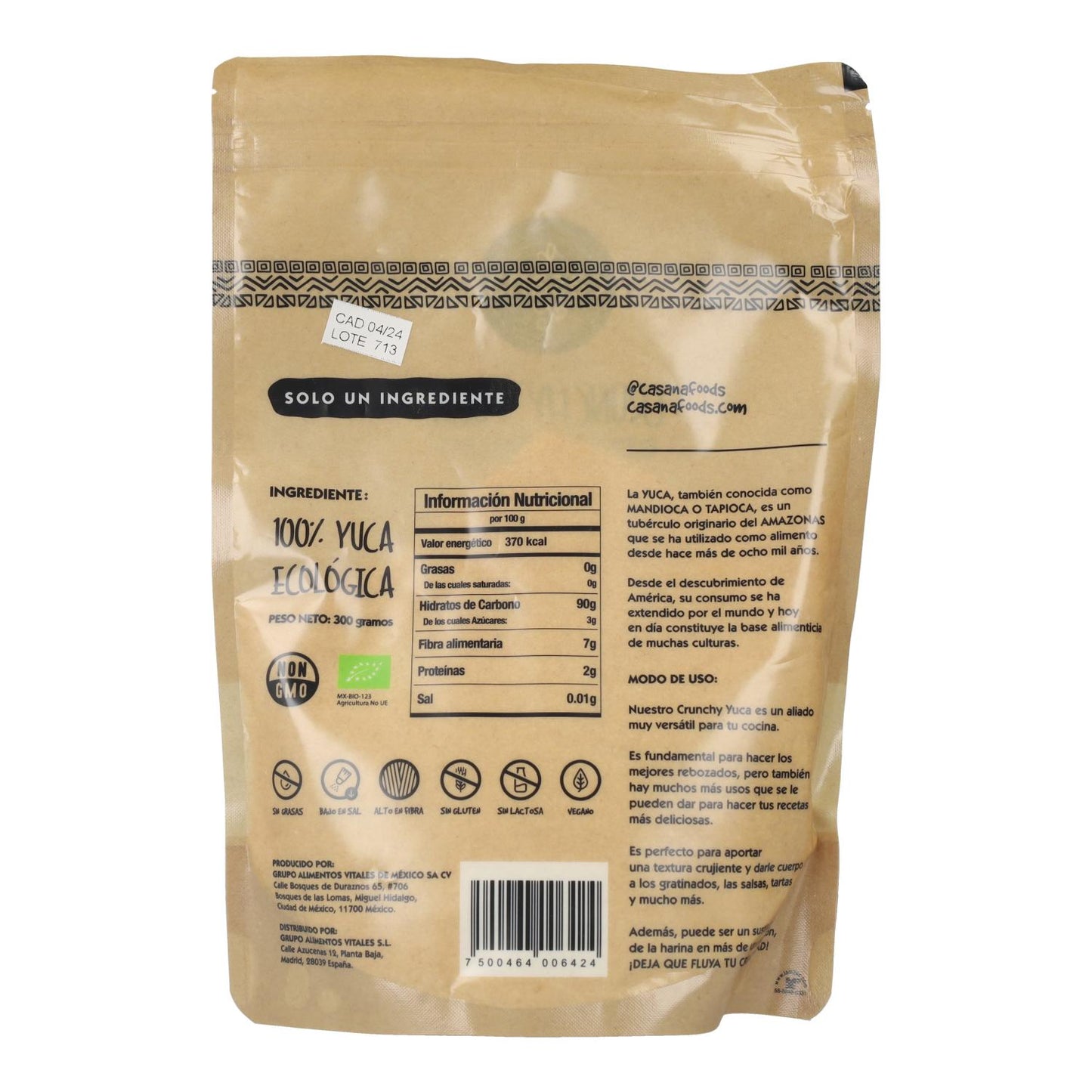 Empanador de Yuca para rebozado Crunchy Casana Foods 300 gr