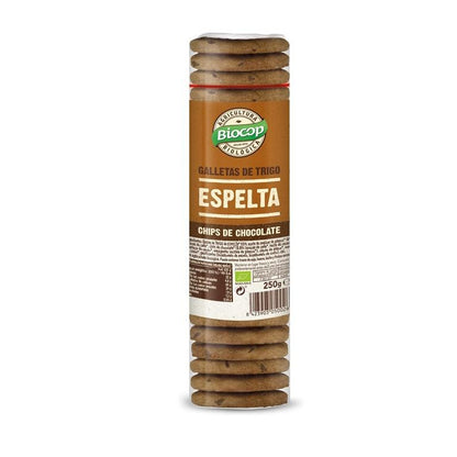 Pack 8x Galletas de Espelta con Chips de Chocolate Bio Biocop 250 g