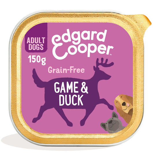 Tarrina de comida para perros con venado y pato sin cereales | Edgard & Cooper 150 g